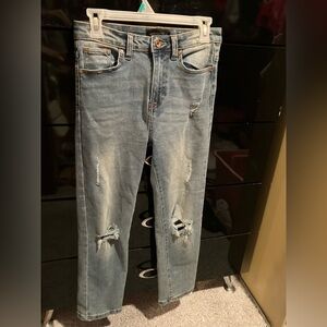 Kendall + Kylie, Size 27, super cute distressed, light blue denim, skinny jeans